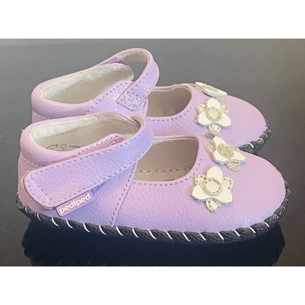 PEDIPED ORIGINALS SALOME LAVENDER ballet flat soft sole size 6-12 mon 4-4.5 - Picture 3 of 8